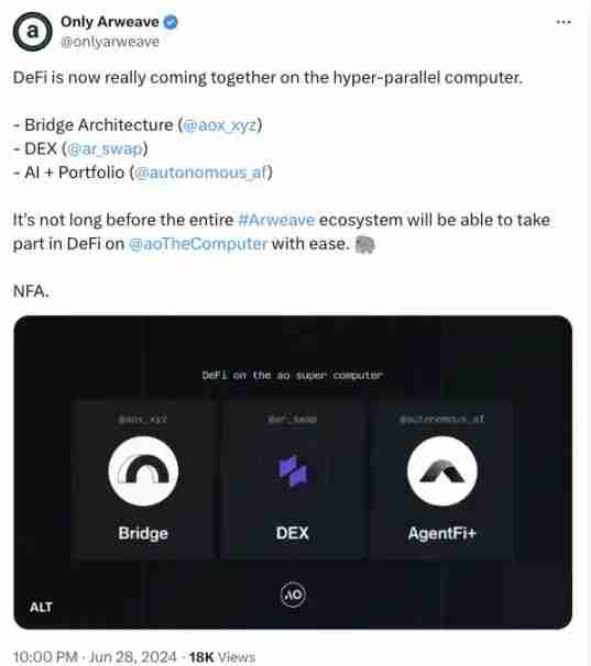 盘点Arweave新链AO上值得关注的10个新项目